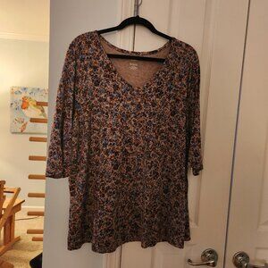 J.Jill V-Neck Top Size XL